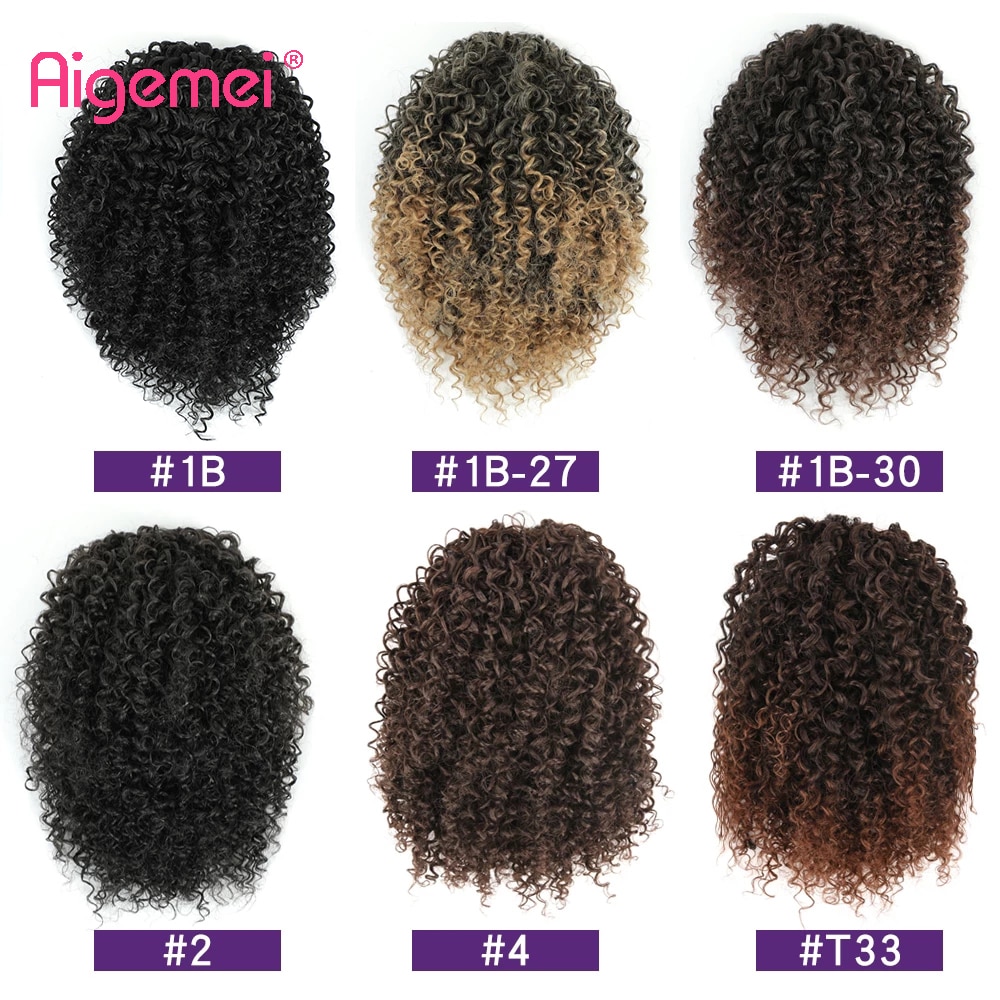 Aigemei Afro Kinky Curly Drawstring chignon  ..